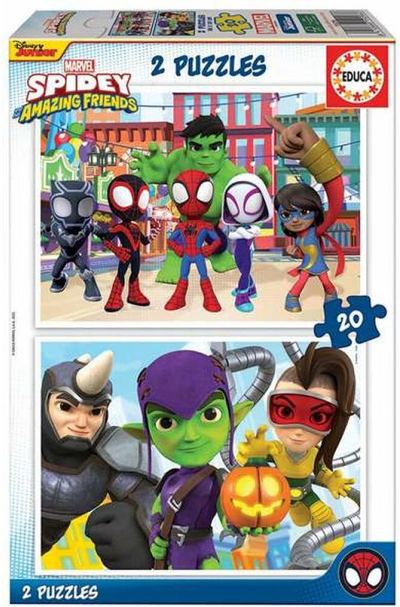 Educa - puzzle - 2 x 20 pièces - spidey et ses amis incroyables