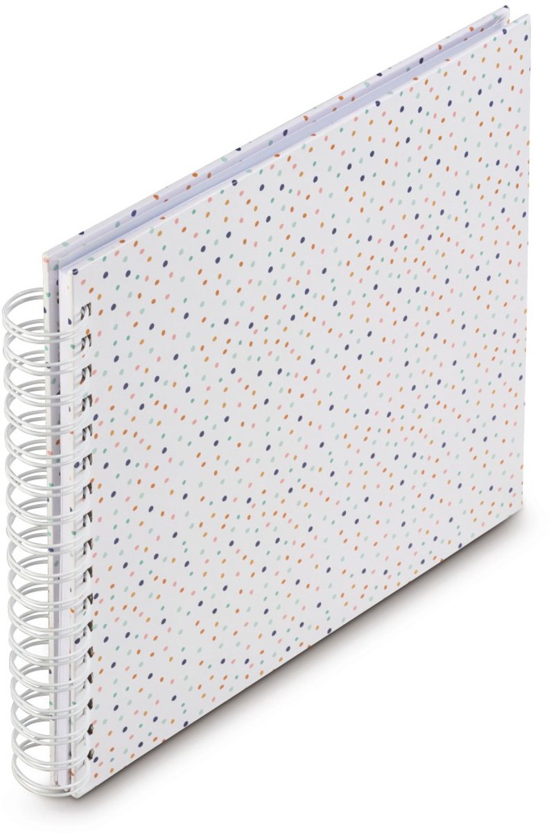 Hama album spirale confettis, 28x24 cm, 50 pages blanches