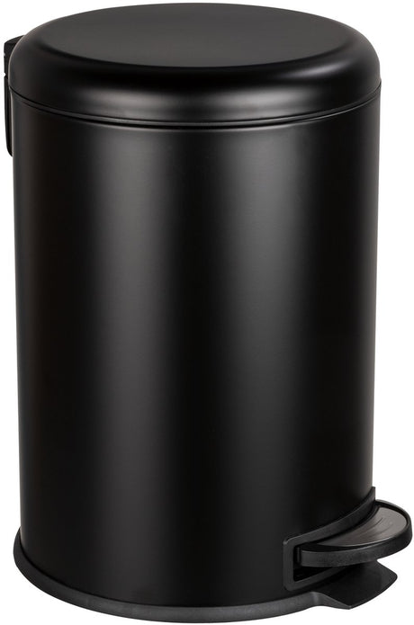 Wenko poubelle à pédale leman easy-close 20 litres noir mat - couvercle à fermeture facile - poubelle - poubelle - poubelle - poubelle - poubelle