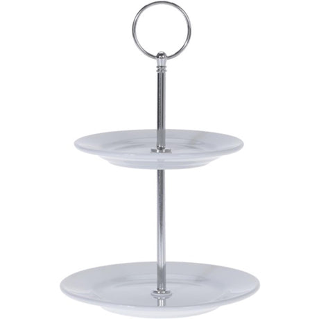 Excellent houseware etagere porselein 2-laags ã˜13 en ã˜15cm