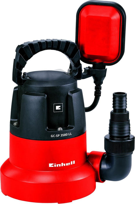 Pompe submersible électrique Einhell GC-SP 3580 ll - 350 w - 8000 l h - max. tête : 7,5 m - max. profondeur d'immersion : 7 m - aspiration jusqu'à : 1 mm - interrupteur à flotteur réglable en continu