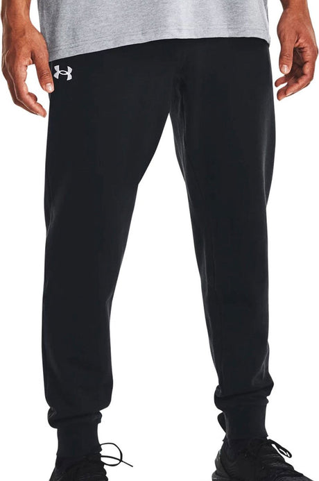 Pantalon de sport Under Armour UA Rival Fleece Joggers-BLK pour hommes - Noir - Blanc