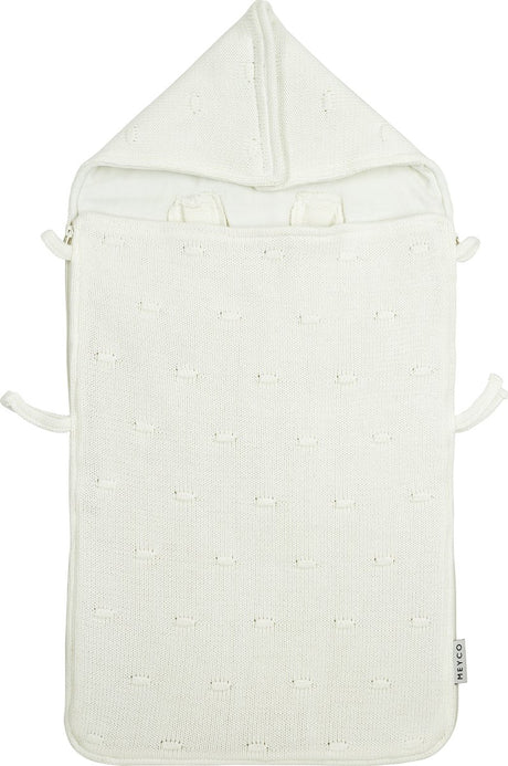Chancelière bébé noeuds Meyco - blanc cassé - 40x82cm