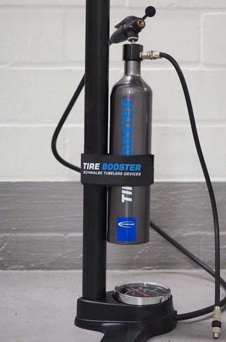 Schwalbe - pompe à vélo tubeless booster de pneu avec sangle de montage