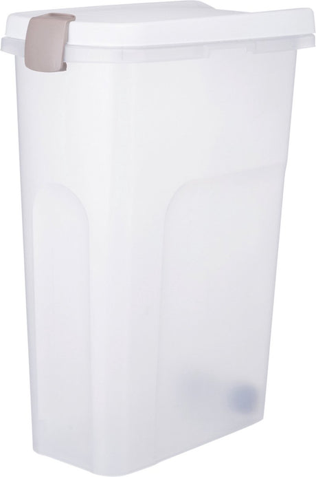 Trixie - baril d'alimentation - hermétique - verrouillable - plastique - transparent - blanc - 40 l - 26,5x44,5x61,5 cm