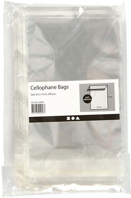 Sachets cellophane Creativ company, h : 12,9 cm, l : 9,7 cm, épaisseur 25 my, 200 pièces 1 boîte