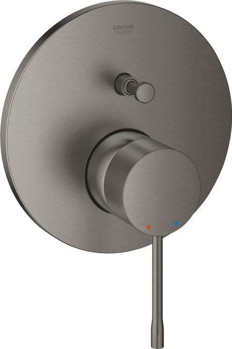 Robinet de douche à encastrer Grohe essence - partie en saillie - 2 sorties - graphite dur brossé (anthracite mat)