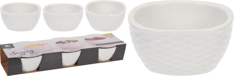 Excellent houseware snackschaalset porselein 3-delig