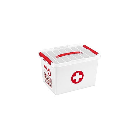 Sunware q-line trousse de premiers secours 22 litres blanc rouge 40x30x26cm