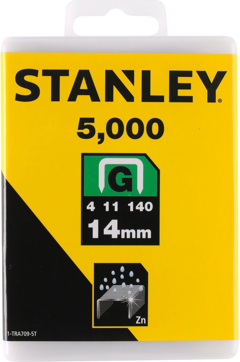 Agrafes pour outils à main Stanley 14 mm type g - 5000 pièces - 1-tra709-5t - 1-tra709-5t