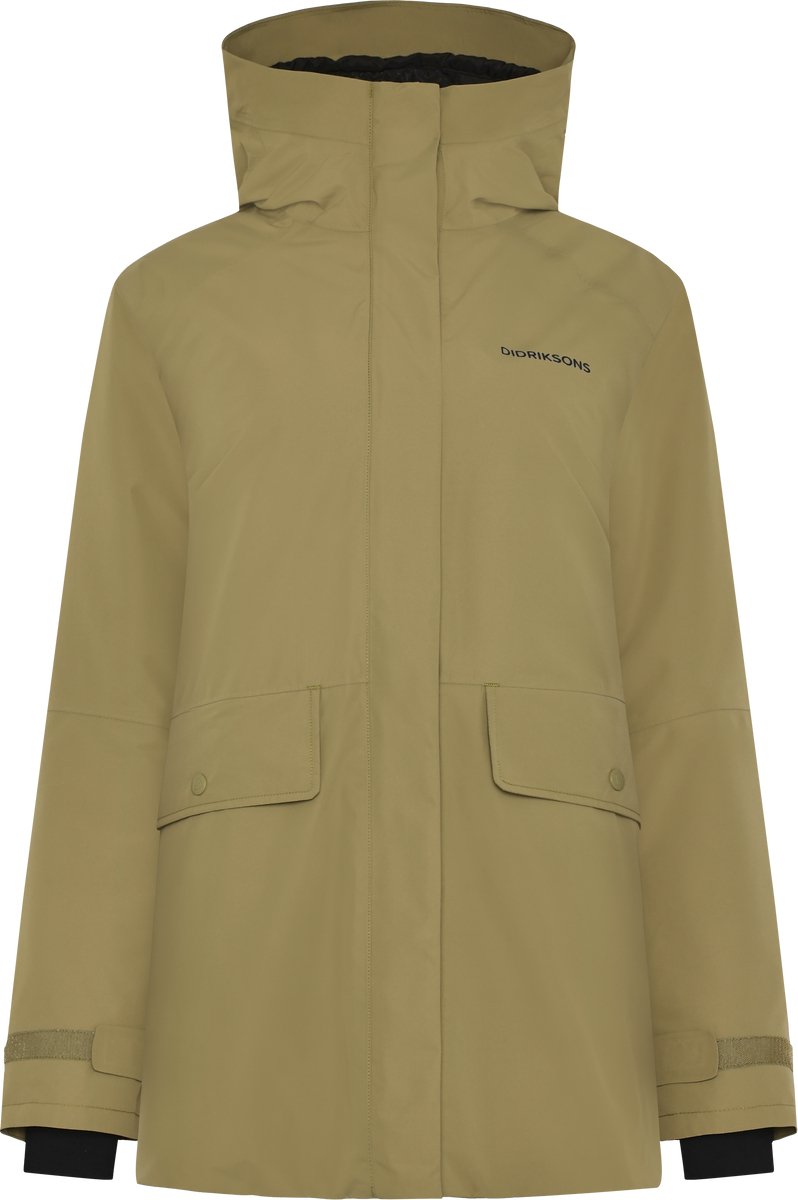 Didriksons tuva wns parka veste outdoor femme - vert olive