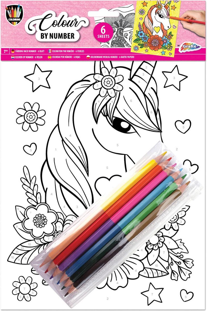 Coloriage par numéro A4 - Lion