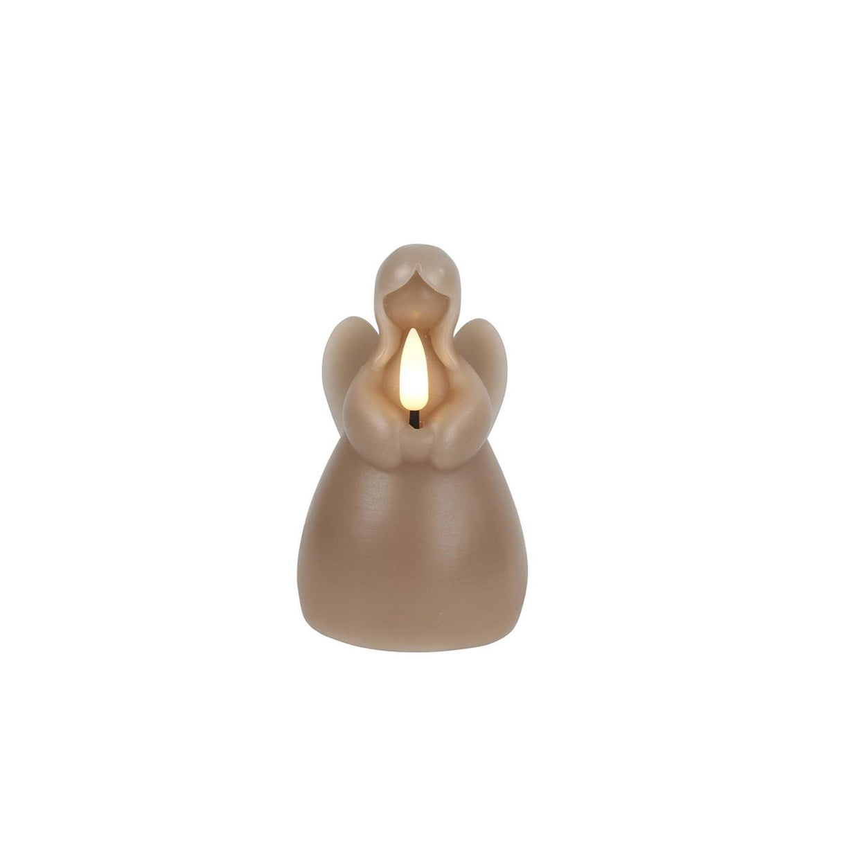 Countryfield Bougie LED ange s taupe 7x7x11,5cm