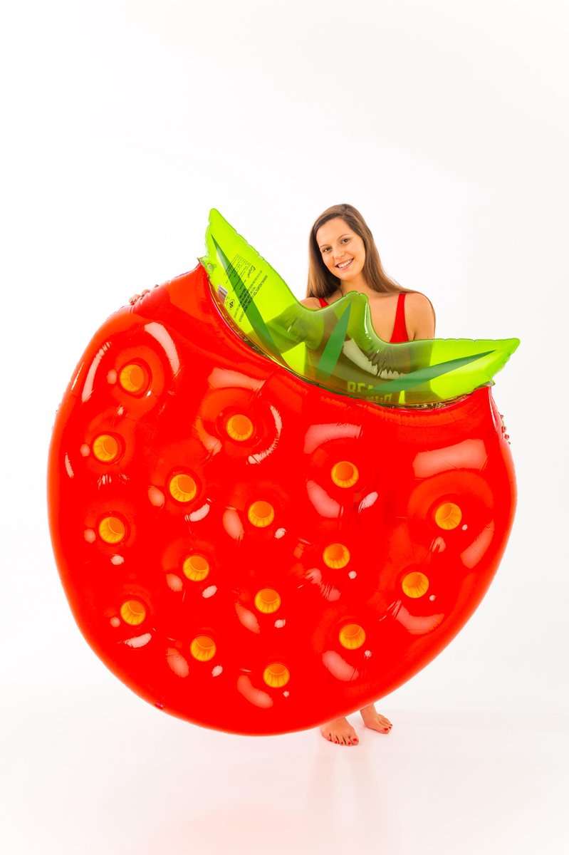 Piscine Didak - matelas pneumatique - grande fraise - 143x140x25 cm