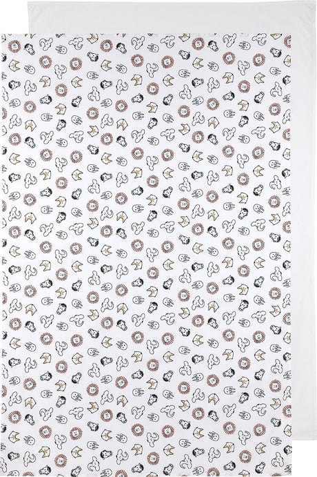 Drap de berceau Meyco baby animal uni - paquet de 2 - blanc - 75x100cm - 0,3 tog