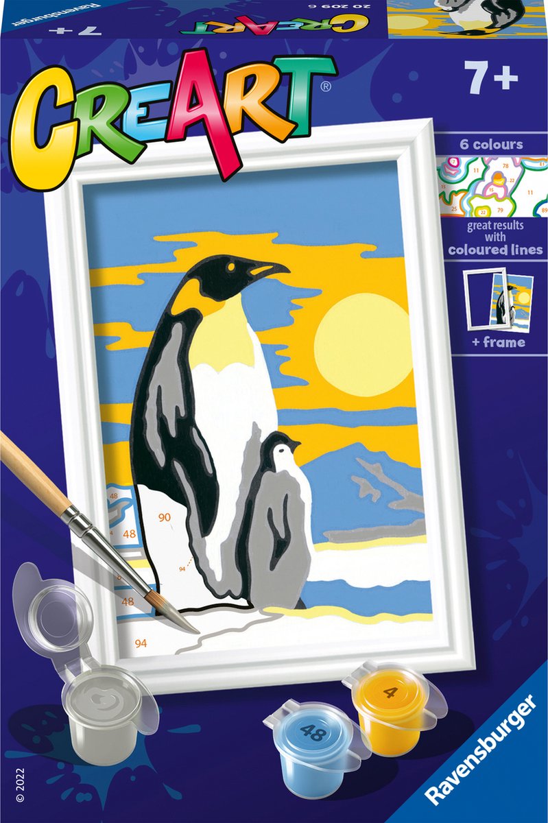 Ravensburger Creart Peinture au numéro - Famille Penguin