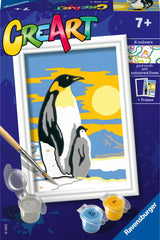 Ravensburger Creart Peinture au numéro - Famille Penguin