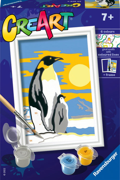 Ravensburger Creart Peinture au numéro - Famille Penguin