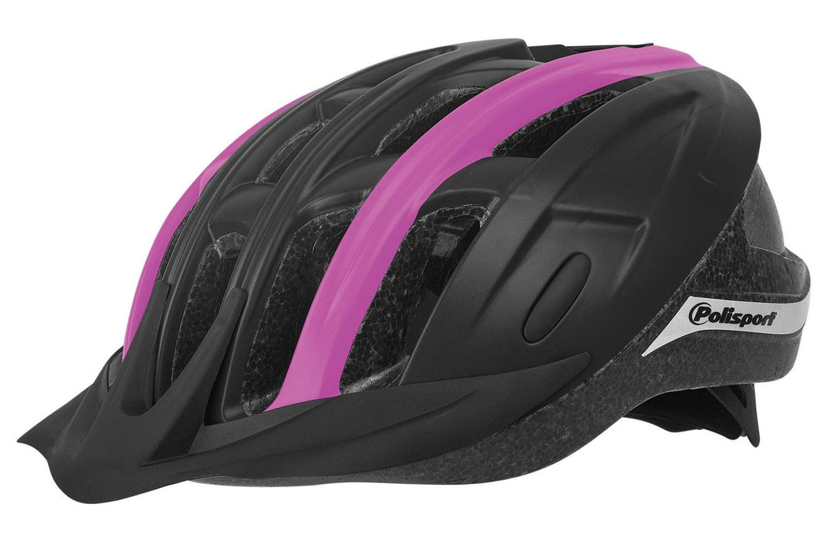 Polisport Ride en casque de vélo M 54-58 cm Black Fuchsia