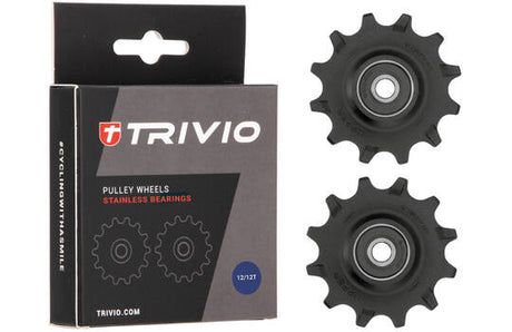 Trivio - roues de dérailleur 12 roulements inox 12t