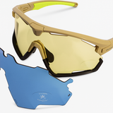 Lunettes de vélo Kross Braker UV400 verres interchangeables - monture beige