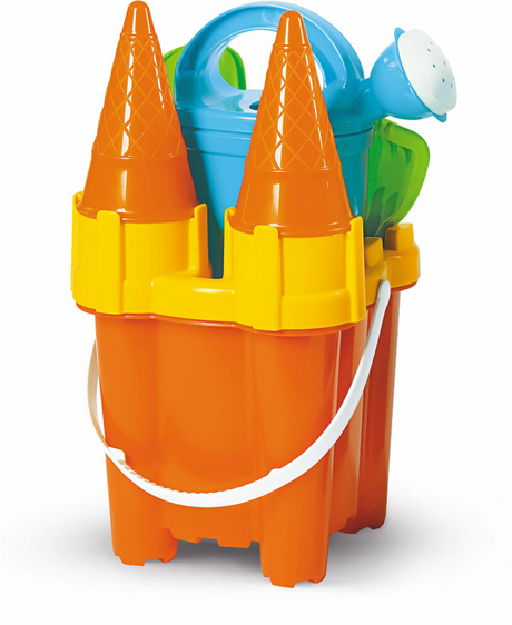 Set de seaux château 7 pièces 2 assortis 30x15x15 cm