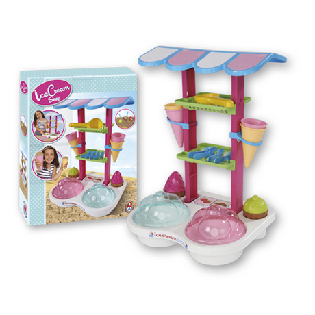 Androni - Coffret de jeu pour stand de glace au sable - 12 pièces pour bac à sable et plage - 3 ans et plus