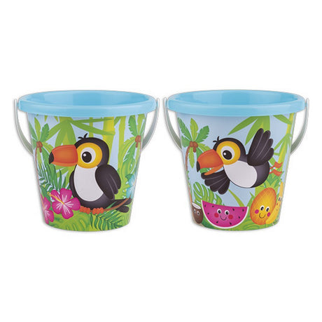 Seau basique imprimé toucan 17 cm