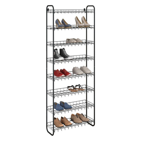Metaltex étagère à chaussures 8 niveaux 64x23x165 cm noir