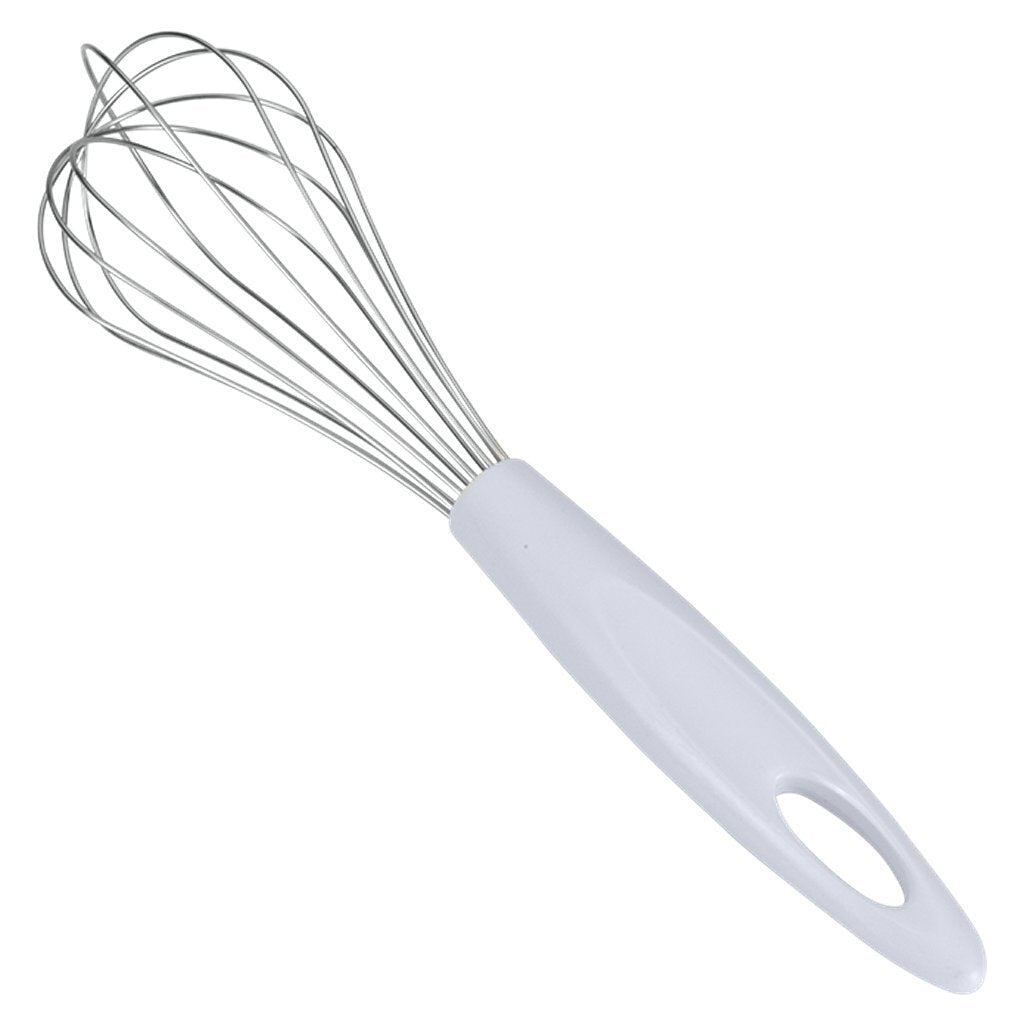 Metaltex batteur 25 cm acier inoxydable plastique blanc
