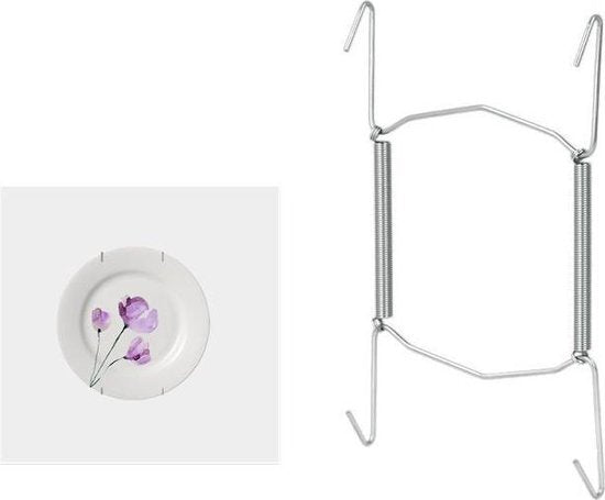 Porte-assiettes Tomado-metaltex 9-18cm argent