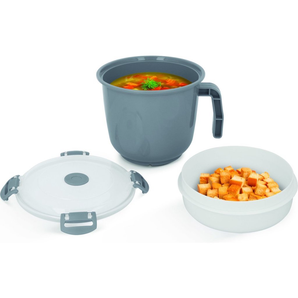 Metaltex récipient alimentaire 1l gris