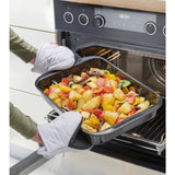 Metaltex gants de cuisine en coton 14x14 cm gris blanc 2 pièces
