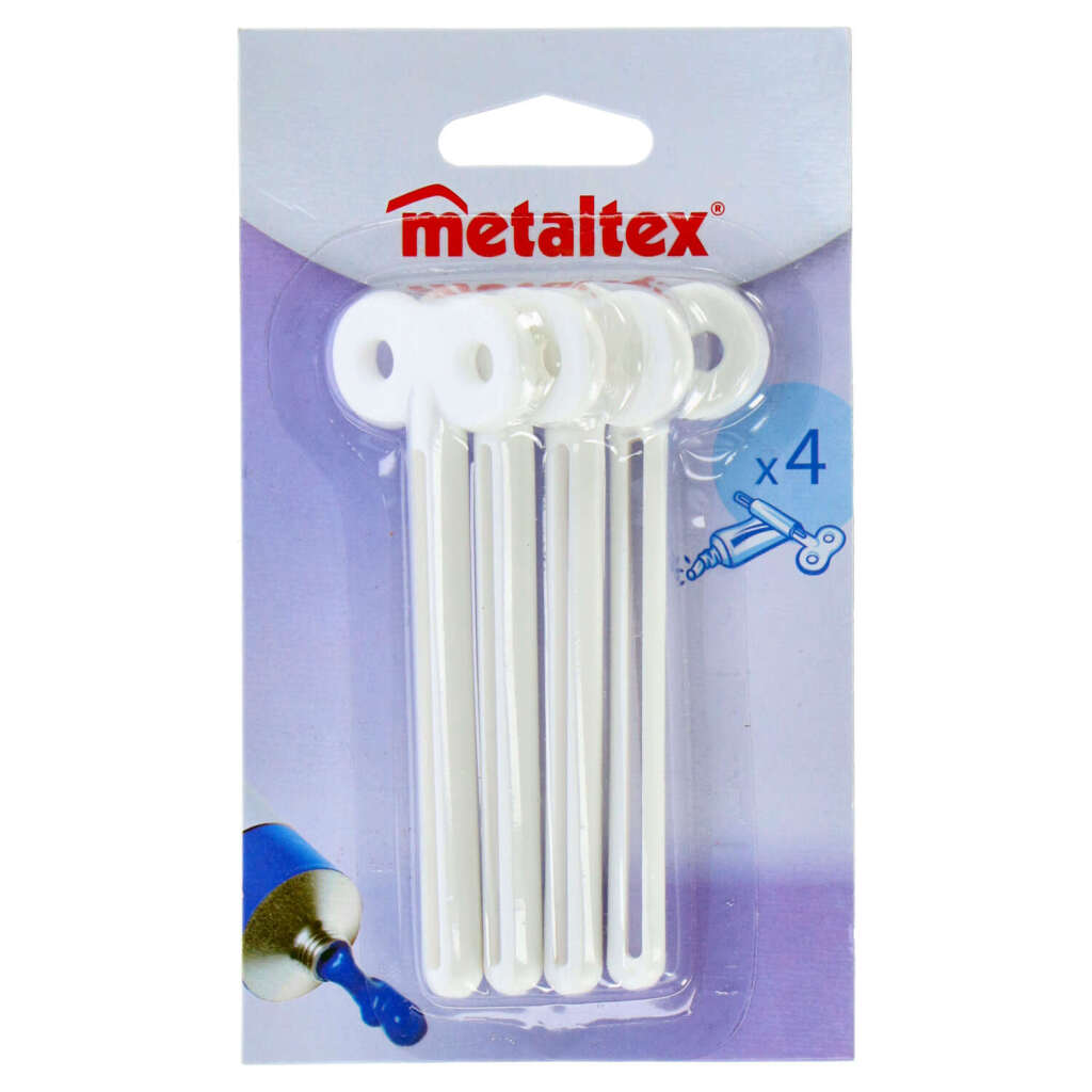 MetalTex Tube Keys 4 Pieces White