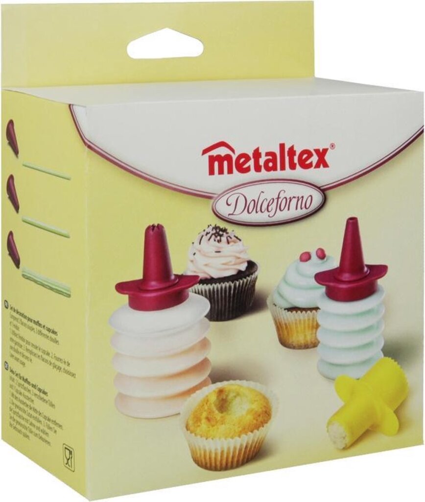 Metaltex metaltex decoratieset dolceforno 9 x 7 cm transparant