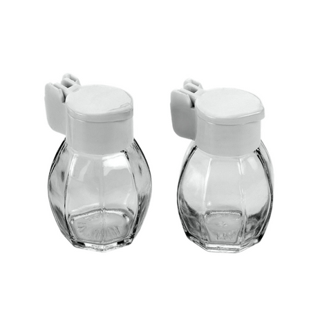Metaltex - set sel et poivre - 40 ml - verre - transparent - 2 pièces