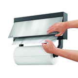 Metaltex ustensiles de cuisine tango porte-rouleau de cuisine avec aide à la coupe 38x6x17 cm acier inoxydable gris