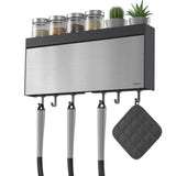 Metaltex ustensiles de cuisine tango porte-rouleau de cuisine avec aide à la coupe 38x6x17 cm acier inoxydable gris