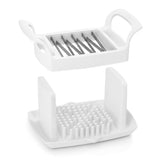 Metaltex ustensiles de cuisine slicy blanc en acier inoxydable