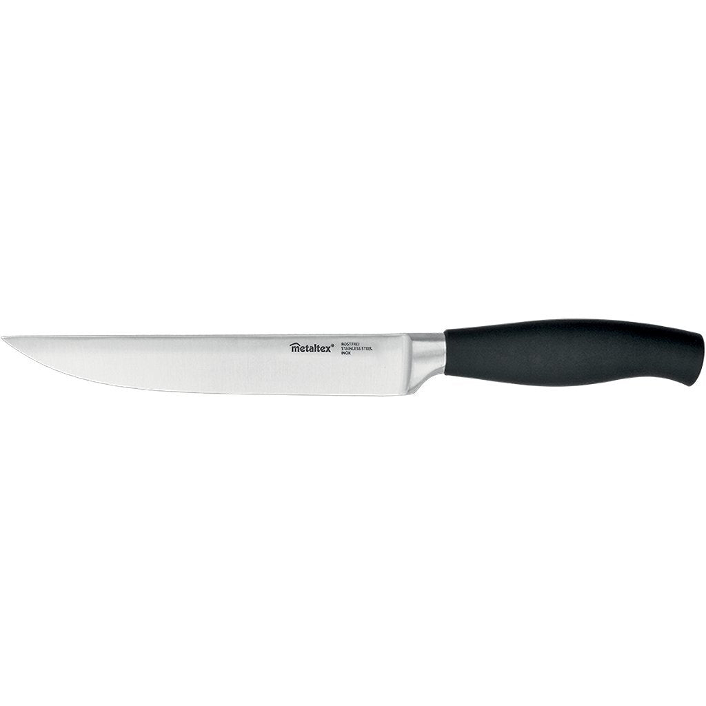 Metaltex couteau à découper confort 33 cm acier inoxydable noir