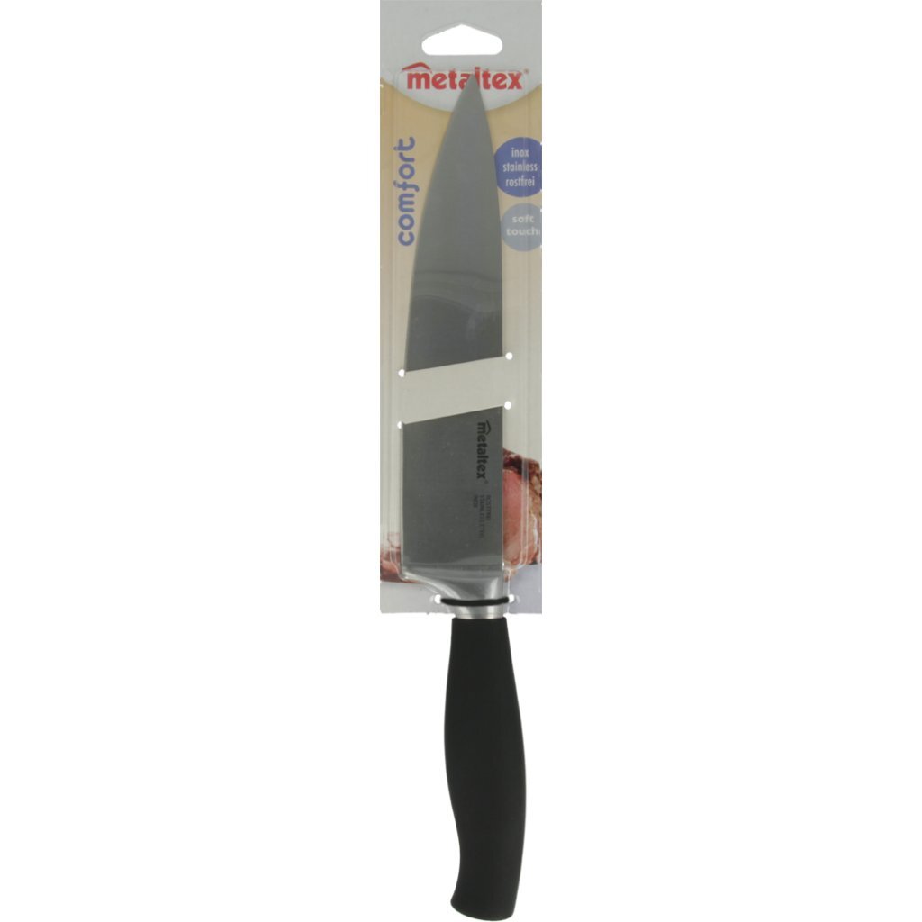 Tomado-metaltex couteau de cuisine metaltex confort 34 cm acier inoxydable noir