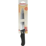 Metaltex couteau de cuisine basic line 28 cm en acier inoxydable noir