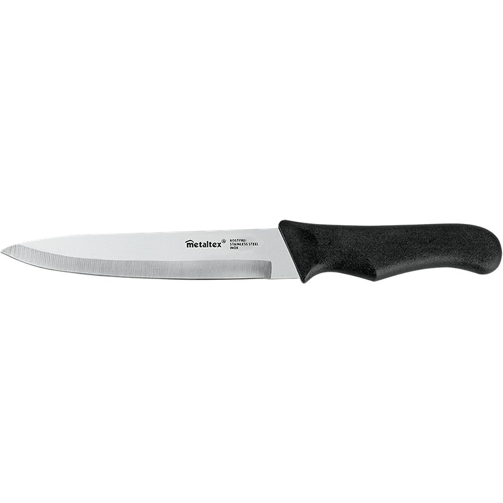 Metaltex couteau de cuisine basic line 28 cm en acier inoxydable noir