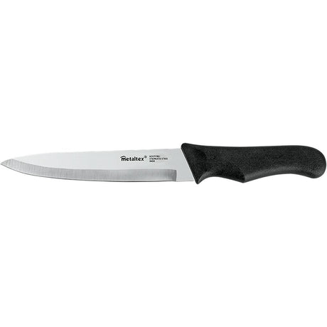 Metaltex couteau de cuisine basic line 28 cm en acier inoxydable noir