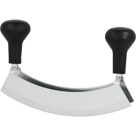 Couteau à découper Metaltex à double lames en acier inoxydable noir