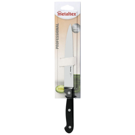 Metaltex couteau de chef universel professionnel 28 cm acier inoxydable noir