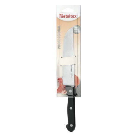 Metaltex couteau de chef professionnel 28 cm acier inoxydable noir