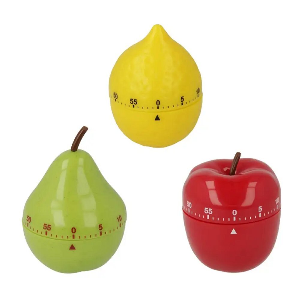 Metaltex Kitchen Timer Fruit 60 minutter forskjellige versjoner