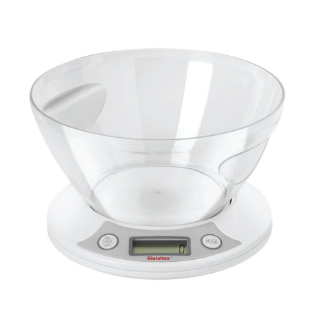 Aides de cuisine Metaltex Pesa Scale de cuisine numérique + bol 2,5 L blanc
