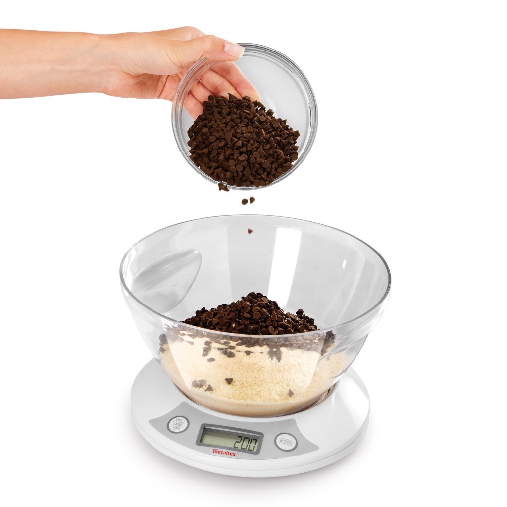 Aides de cuisine Metaltex Pesa Scale de cuisine numérique + bol 2,5 L blanc